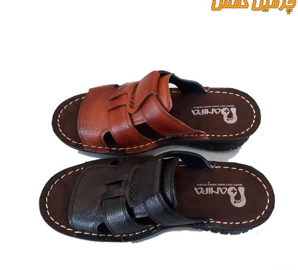 عکس صندل چرم مردانه