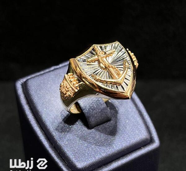 عکس انگشتر طلا مردانه لنگری