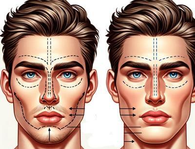 عکس زاویه سازی صورت مردانه