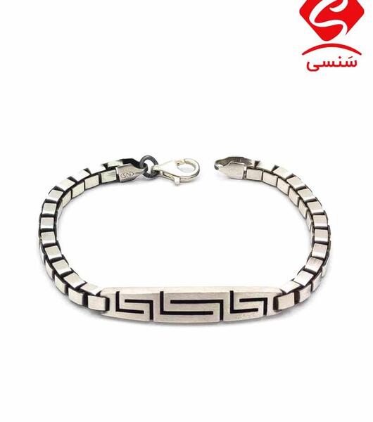 عکس دستبند مردانه نقره