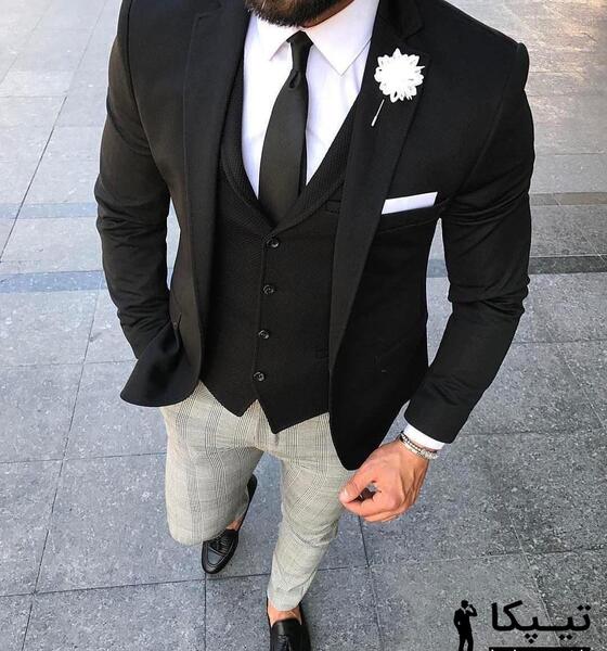 عکس تیپ مردانه با کت تک
