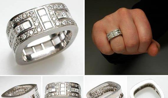 عکس حلقه پلاتین مردانه