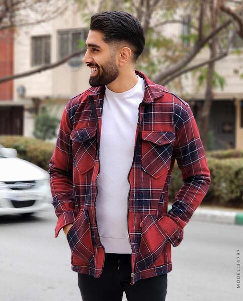 عکس پیراهن مردانه چهارخانه