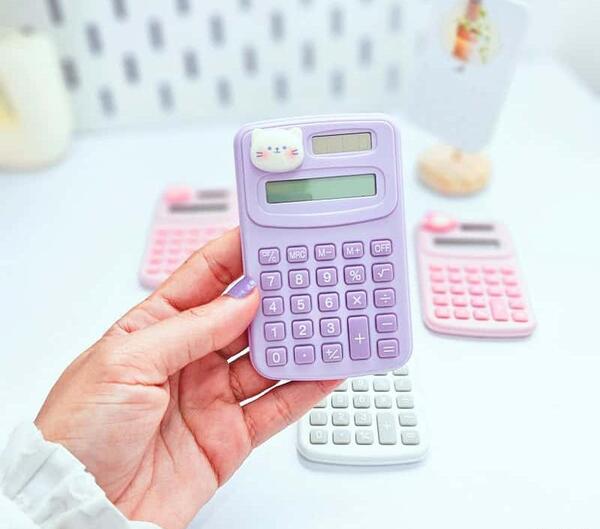 عکس ماشین حساب دخترانه صورتی