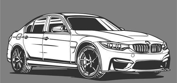 عکس ماشین بی ام و سفید