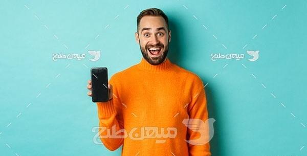عکس صورت مرد خندان