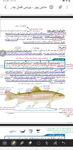 عکس ماهی صفحه ۱۵۲ علوم نهم