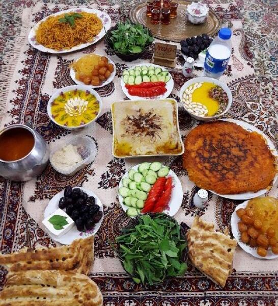 عکس از سفره ماه رمضان