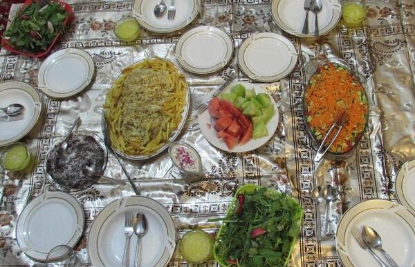 عکس از سفره ماه رمضان
