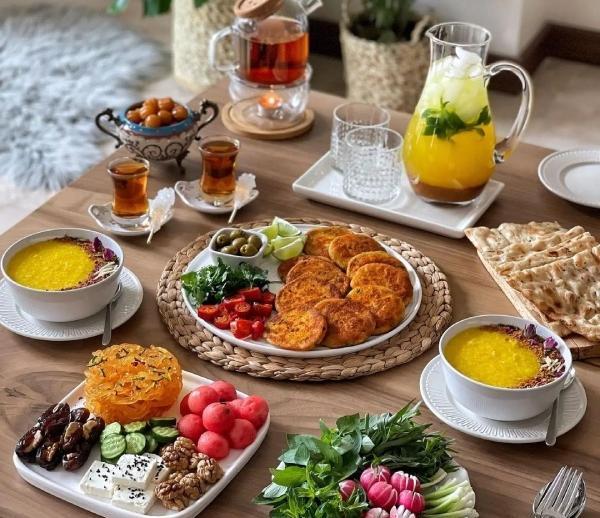 عکس از سفره ماه رمضان