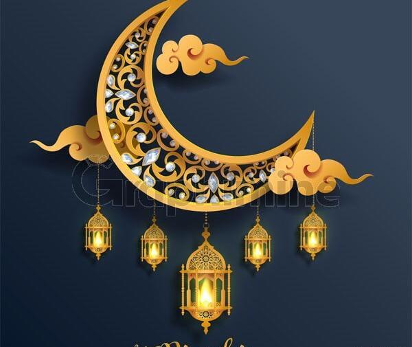 عکس هلال ماه طلایی