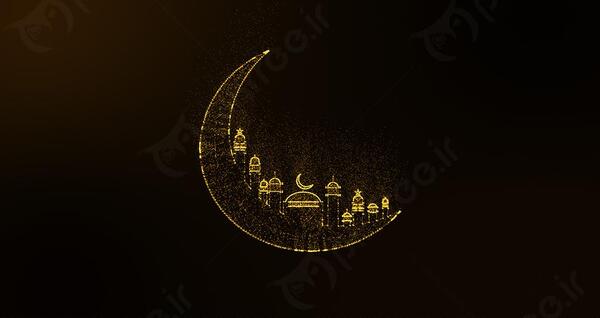 عکس هلال ماه طلایی