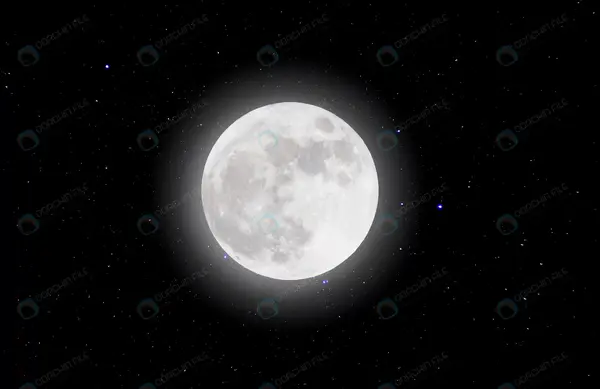 عکس از ماه کامل در شب