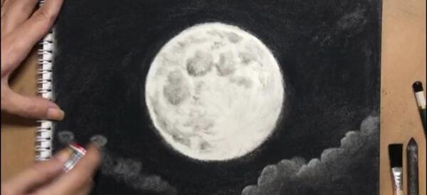 عکس ماه نقاشی ساده
