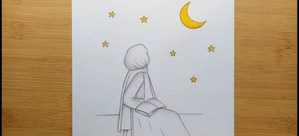 عکس نقاشی ماه رمضان