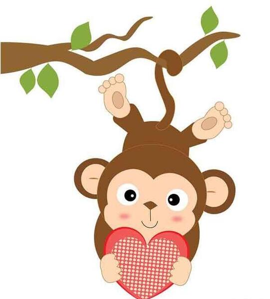 عکس نقاشی میمون برای کودکان