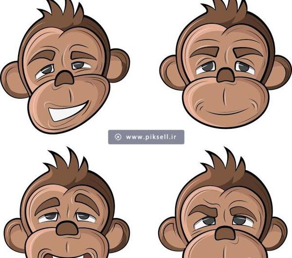 عکس میمون برای نقاشی کشیدن