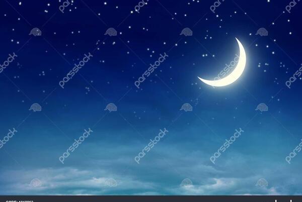 عکس ماه و ستاره کنار هم
