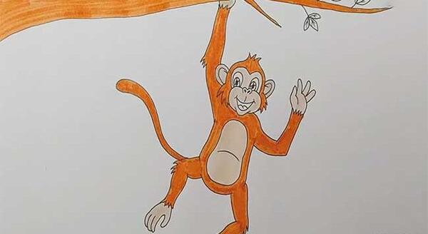 عکس نقاشی میمون ساده