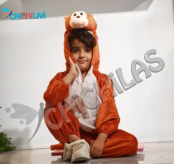 عکس میمون با لباس دخترانه