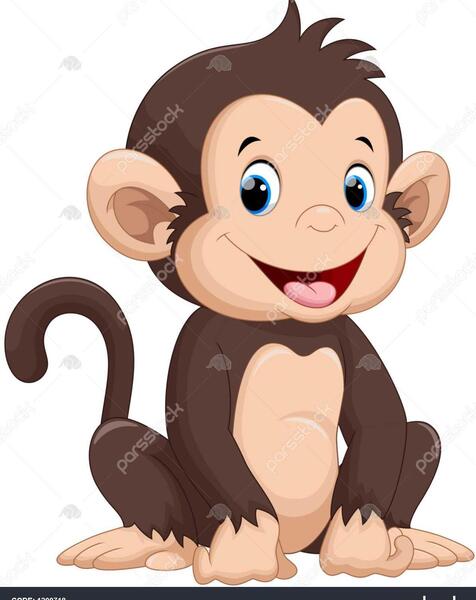 عکس میمون بامزه کوچولو