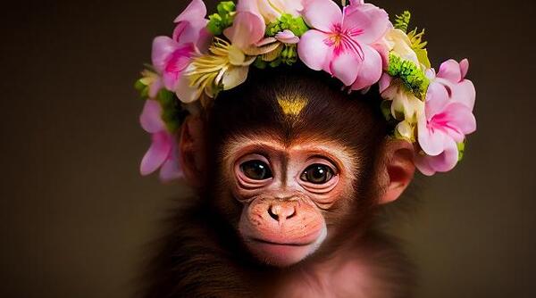 عکس میمون بامزه کوچولو