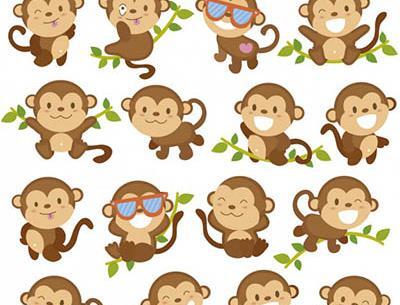 عکس میمون کارتونی زیبا