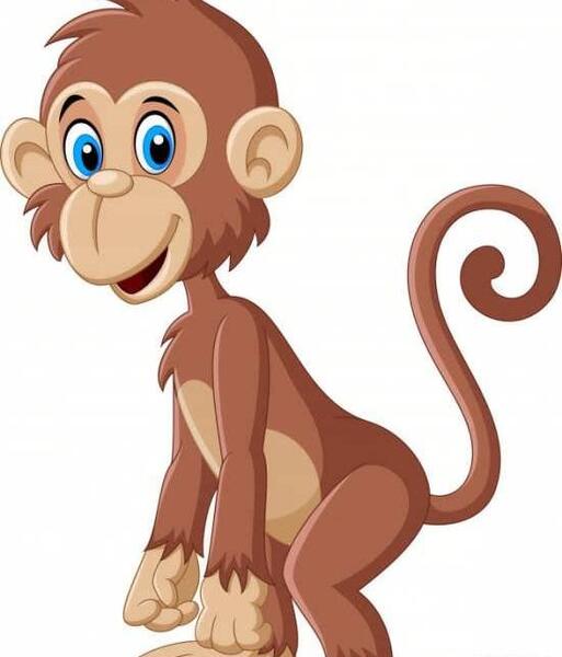 عکس نقاشی میمون بامزه