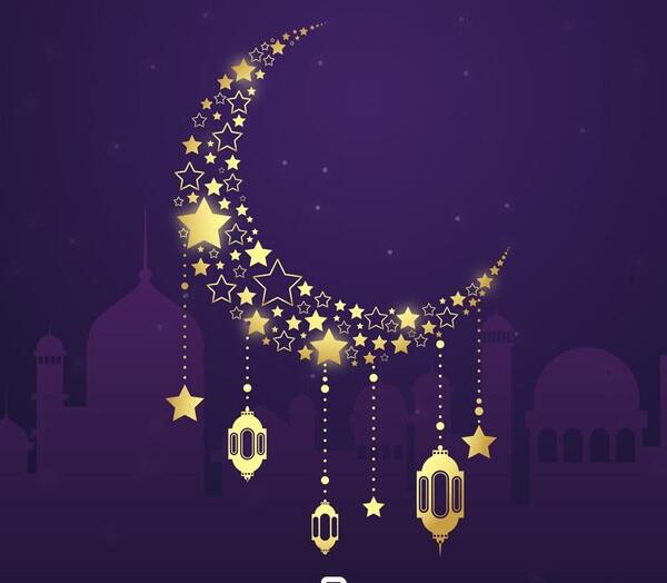 عکس ماه و ستاره برای پس زمینه