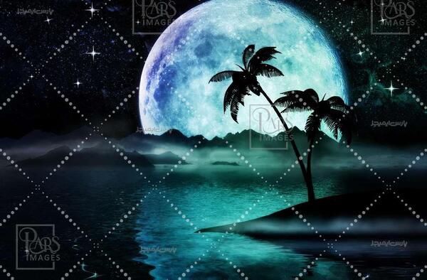 عکس ماه در دریا