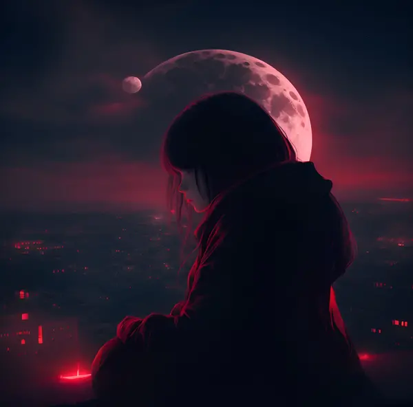 عکس پروف ماه غمگین