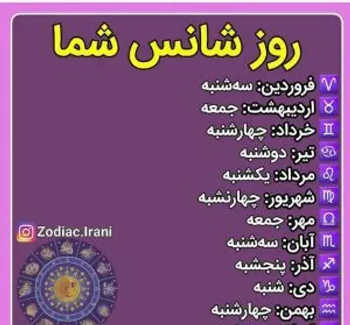 عکس خصوصیات ماه ها طنز