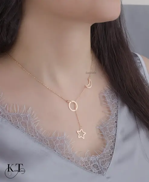 عکس گردنبند ماه طلا