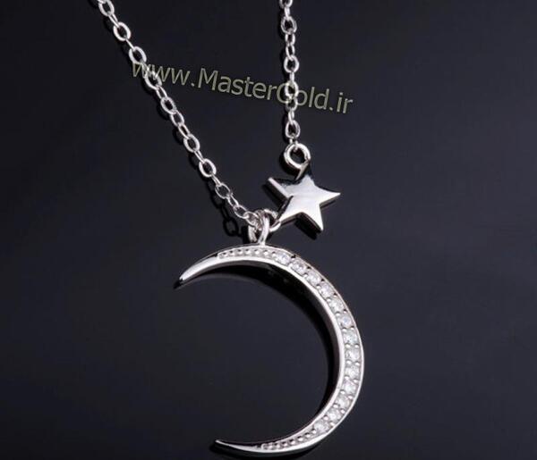 عکس گردنبند ماه طلا