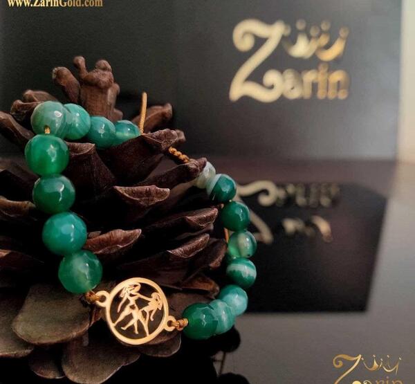 عکس دستبند ماه تولد طلا