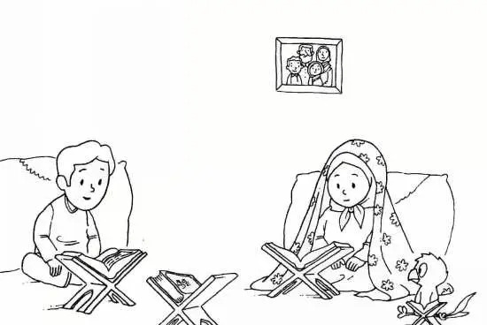 عکس نقاشی سفره ماه رمضان