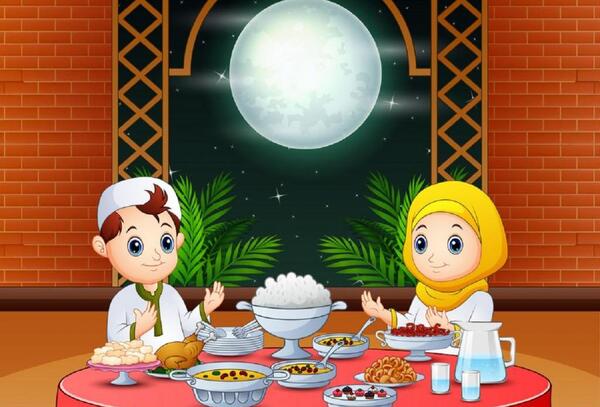 عکس نقاشی سفره ماه رمضان