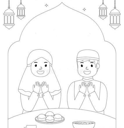 عکس نقاشی سفره ماه رمضان