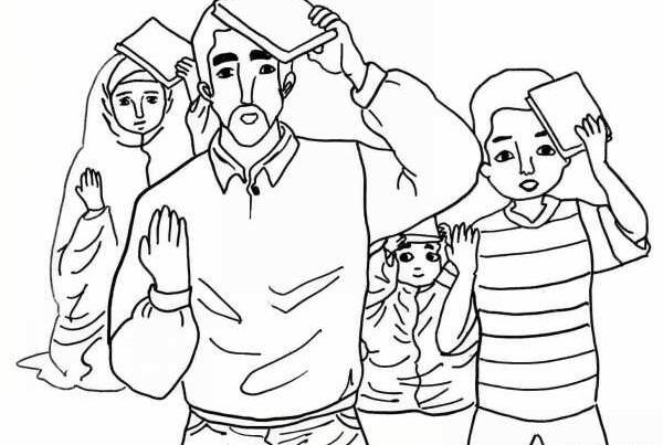 عکس نقاشی سفره ماه رمضان
