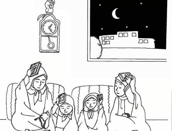 عکس نقاشی سفره ماه رمضان