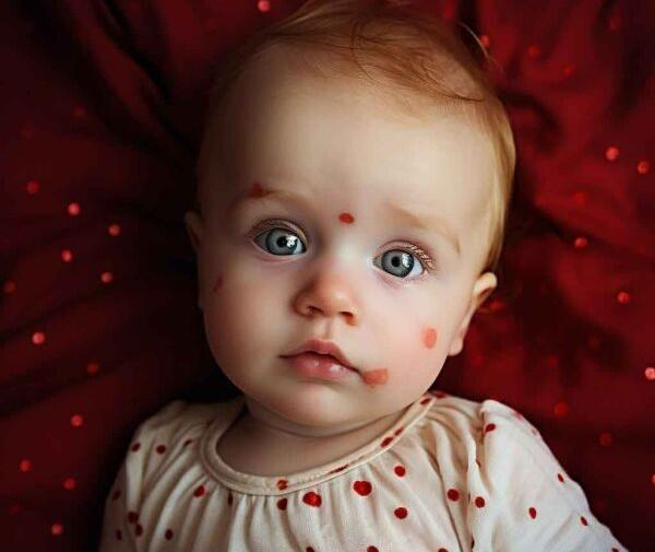 عکس ماه گرفتگی روی صورت نوزاد