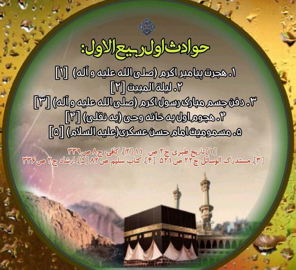 عکس نوشته اول ماه ربیع الاول مبارک