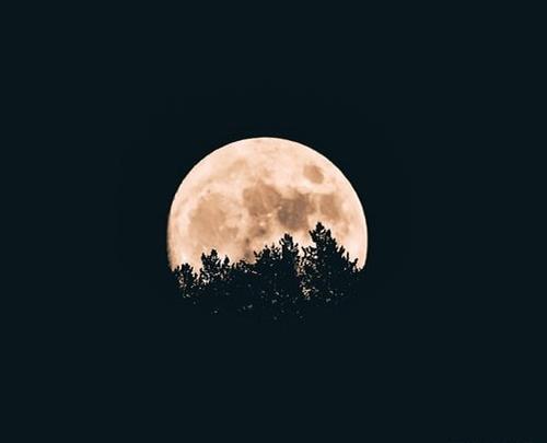 عکس از ماه در آسمان