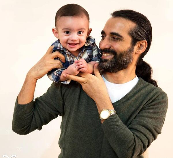 عکس ماه چهره خلیلی با همسرش