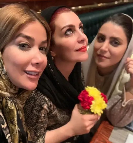 عکس ماه چهره خلیلی با همسرش