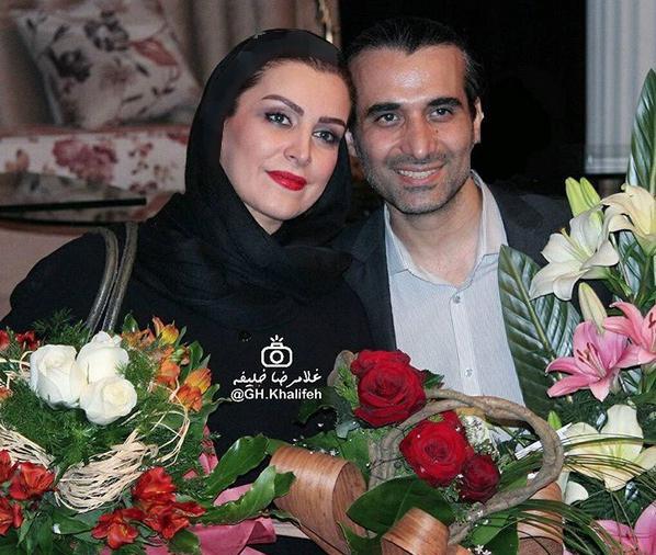 عکس ماه چهره خلیلی با همسرش