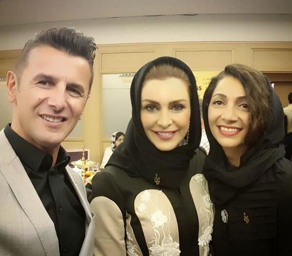 عکس ماه چهره خلیلی با همسرش