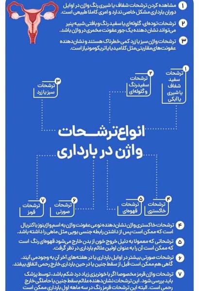 عکس ترشح ماه اول بارداری