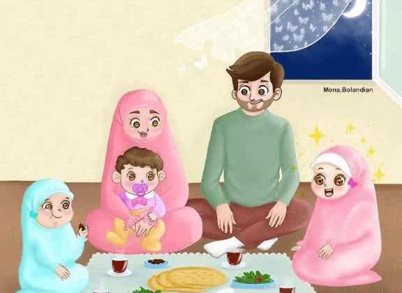عکس نوشته کودکانه ماه رمضان