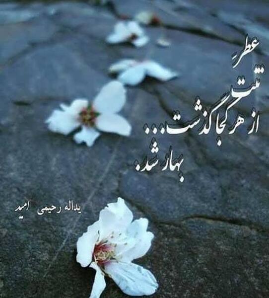 عکس نوشته منظره زیبای بهاری